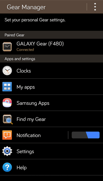 Samsung Galaxy Gear Manager